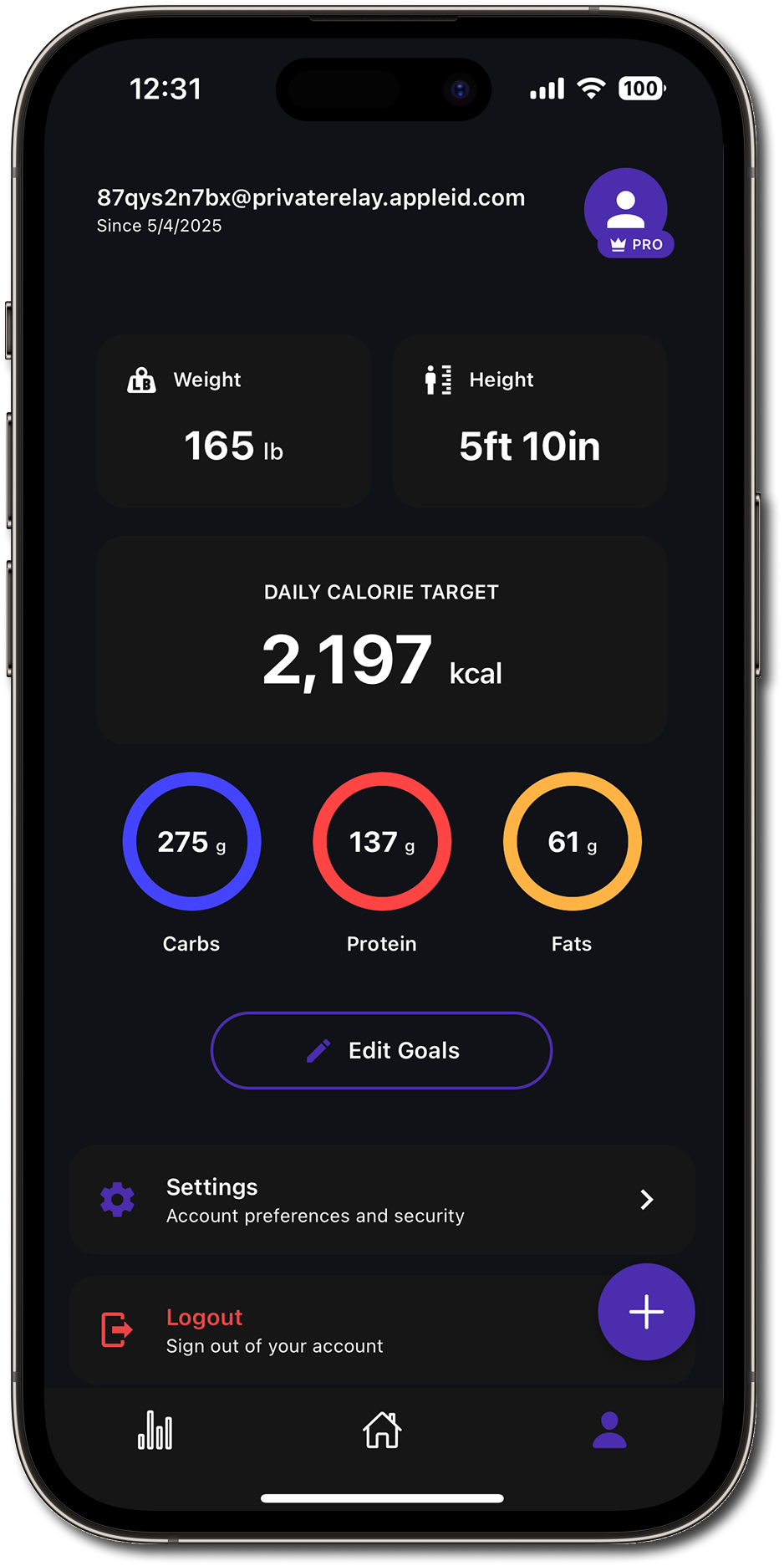 Macrotracker Profile